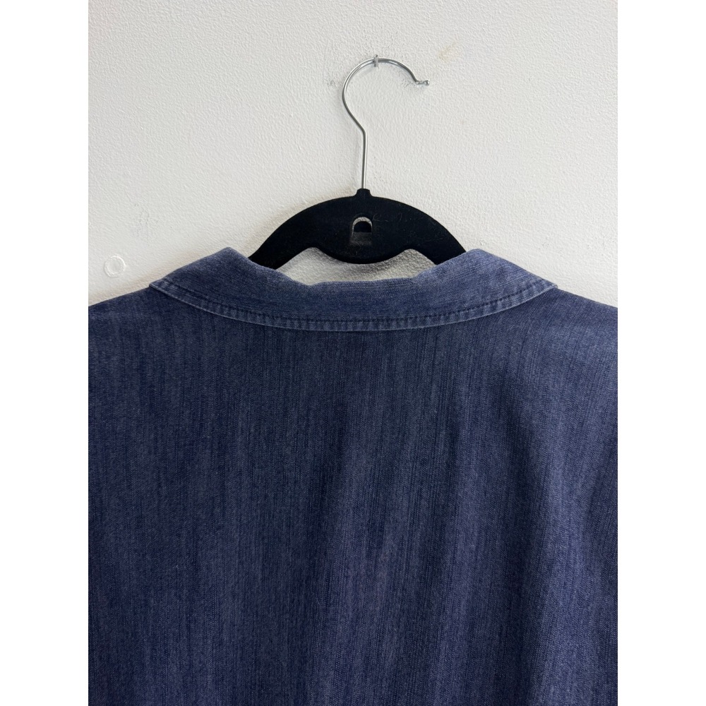 Style & Co Women's Denim Shirt Dress Button Front Roll Tab Sleeves Sz M‎ Casual - Picture 10 of 11